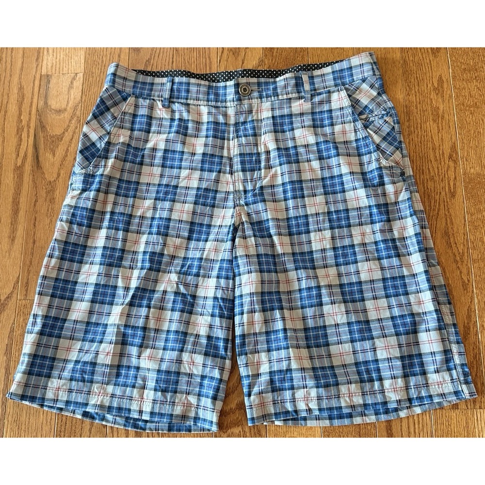 Lululemon Shorts Mens 36 Blue Plaid 10" Inseam Golf Casual Light Performance